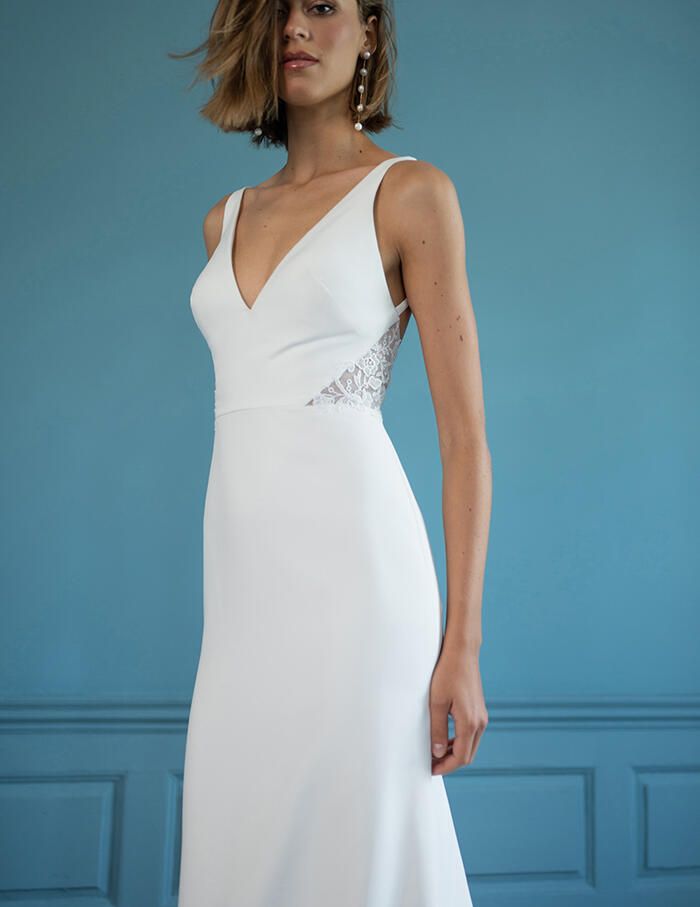 Jenny Yoo Loretta Applique Wedding Gown - Elegant Lace Bridal Dress for Romantic Ceremonies & Formal Events