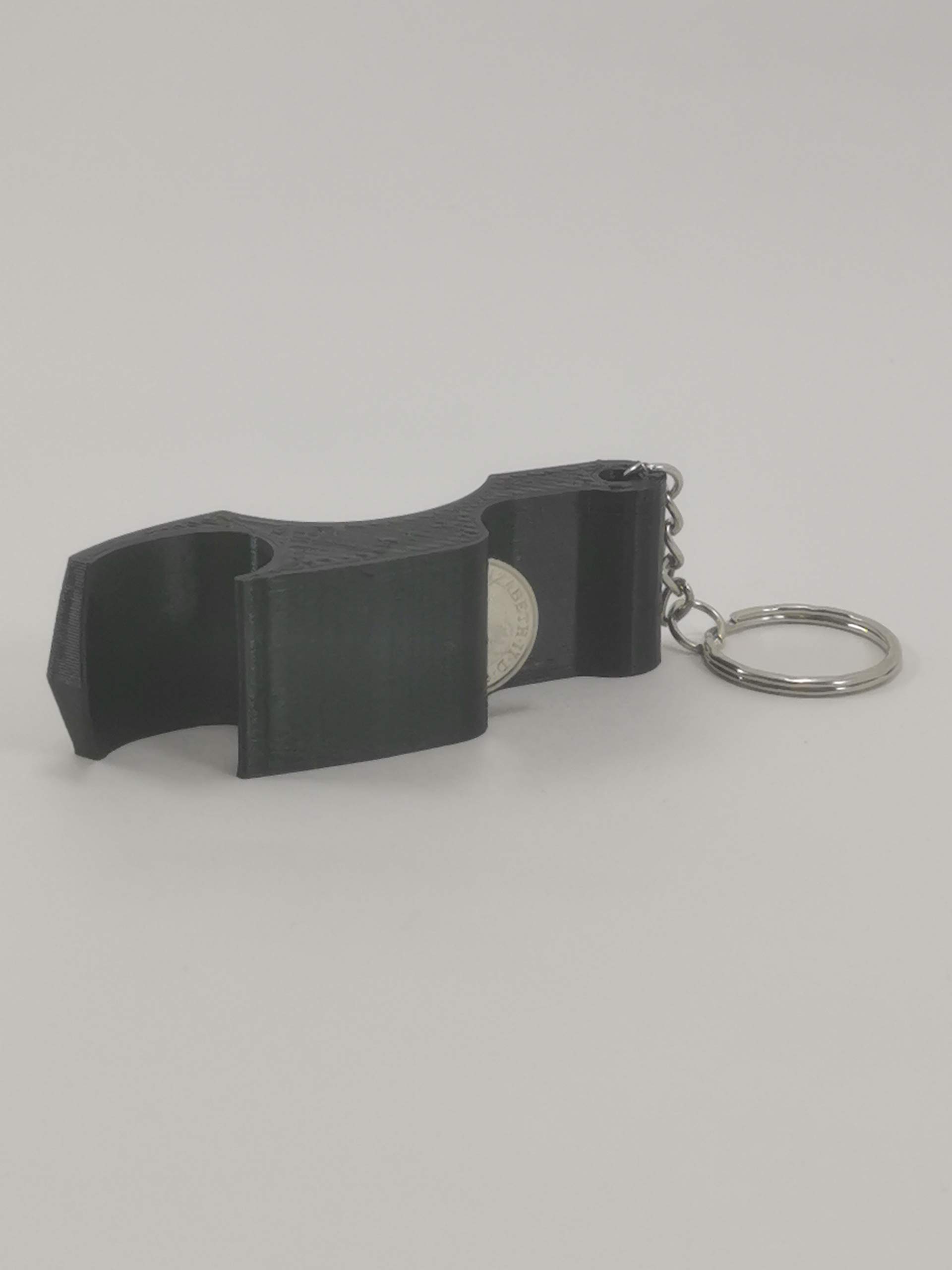 Shotgun Drinks Can and Bottle Opener Keyring - Black | Portable Bar Tool for Camping, Tailgating & Parties
