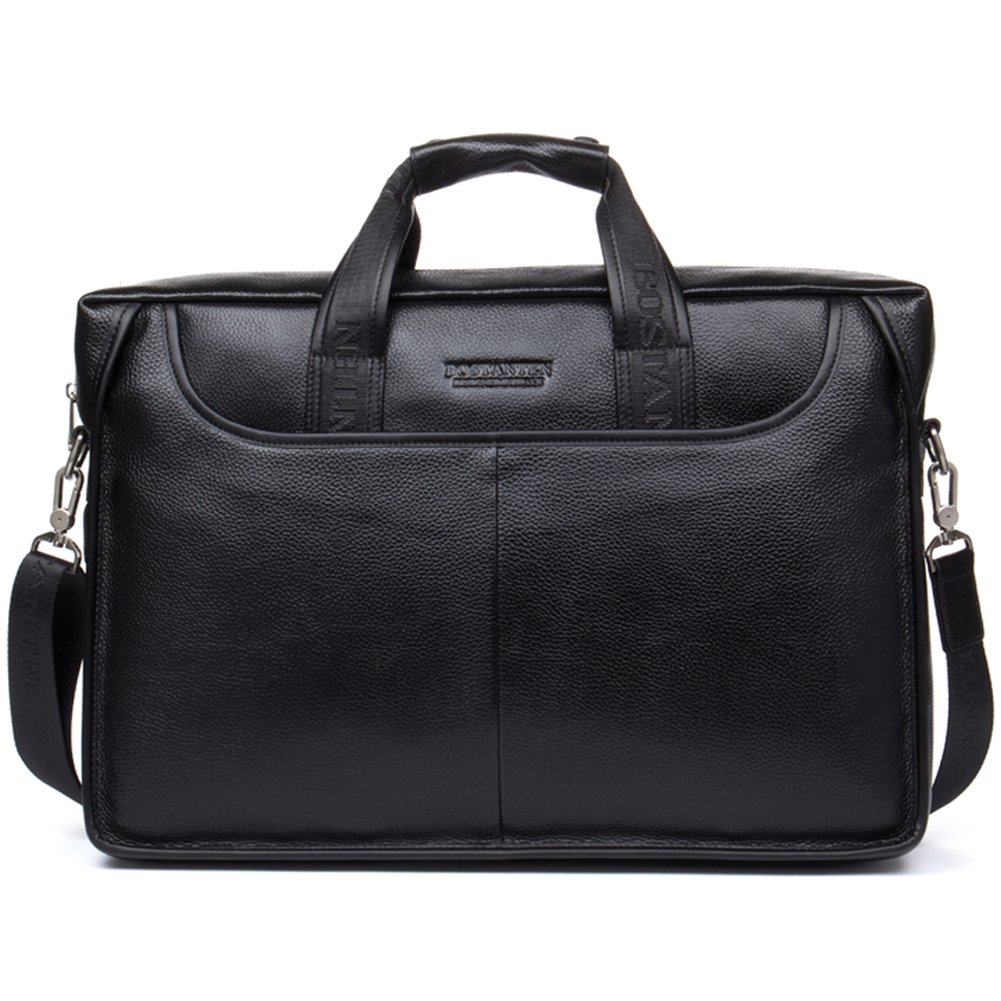 Premium BOSTANTEN Genuine Leather Briefcase for Men - Stylish Messenger Bag for Business, Work & Travel - Durable Laptop Bag with Multiple Pockets for Professionals
