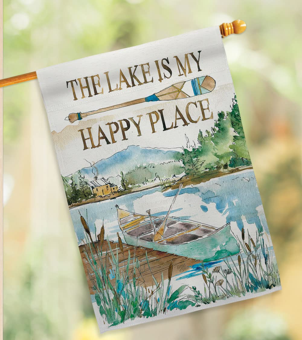 Happy Lake Nature Outdoor House Flag Set - 28