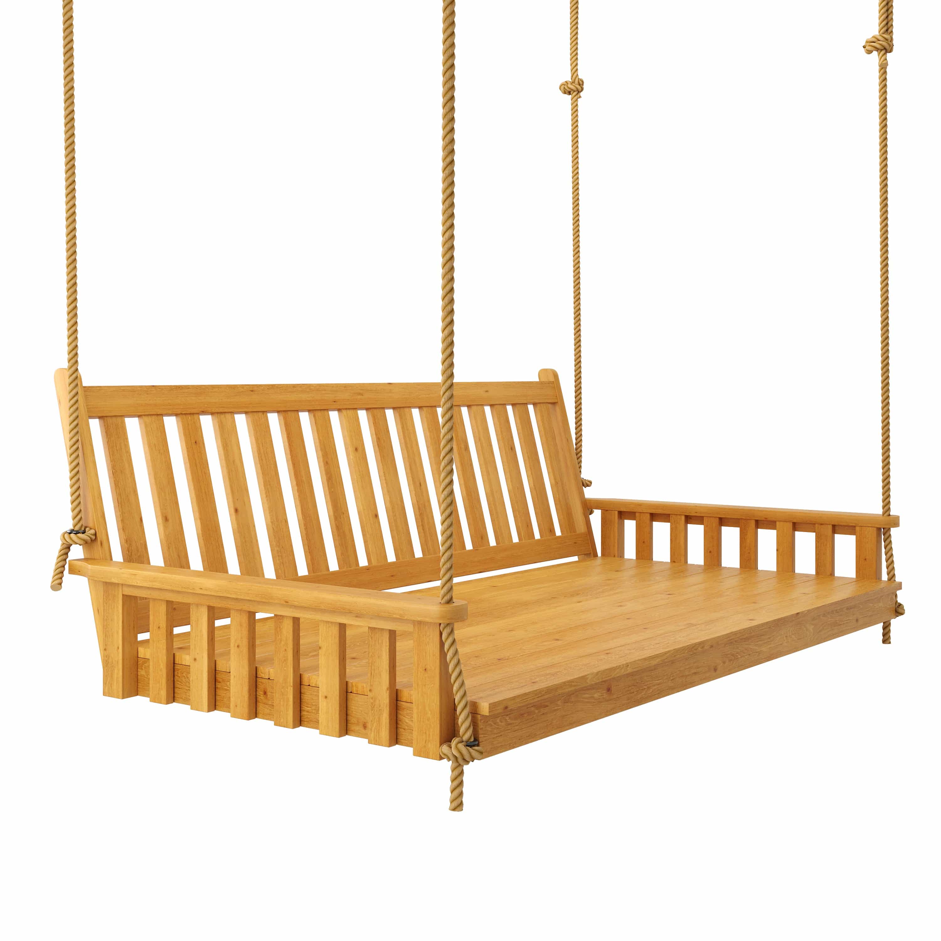 Franklin Red Cedar Swing Bed by Keystone Amish Co. - Handcrafted Outdoor Porch Swing Bed for Patio, Garden & Backyard Relaxation