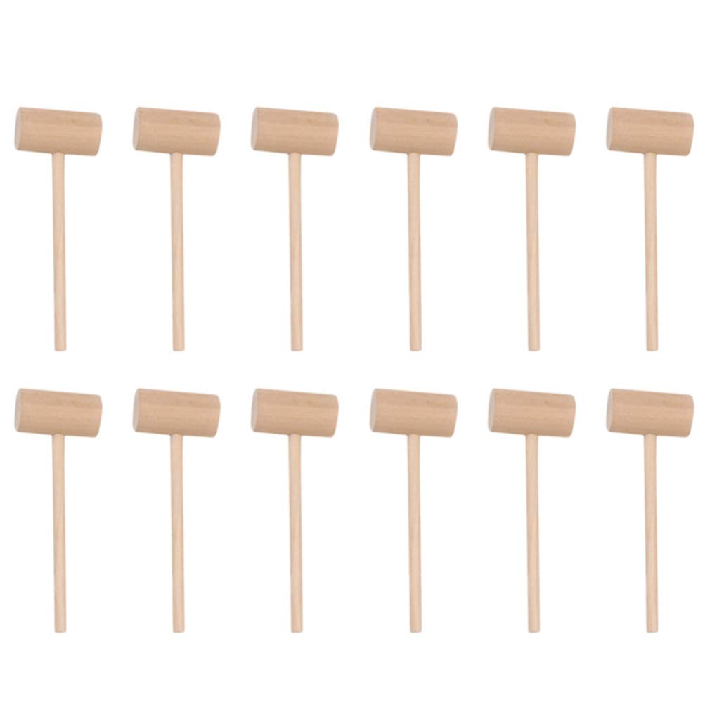 **Cabilock 25pcs Mini Wooden Crab & Lobster Seafood Hammers - Kids Educational Toys, Mallet Set for Cracking Chocolate & Play - Developmental Learning Toys for Toddlers (Great for Birthday Gifts & Pretend Play)**