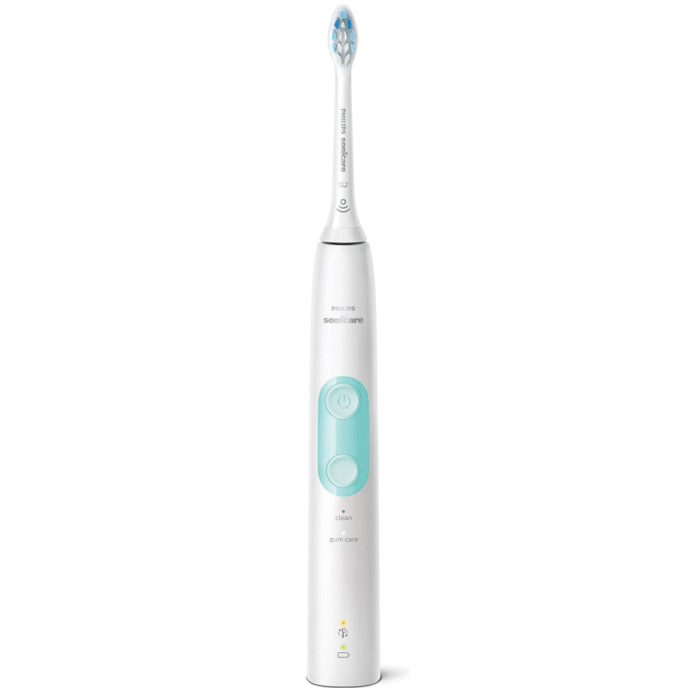 PHILIPS HX6827/11 Sonicare Protective Clean 4500 Sonic Electric Toothbrush with 3 Modes, White - Perfect for Travel & Daily Oral Care