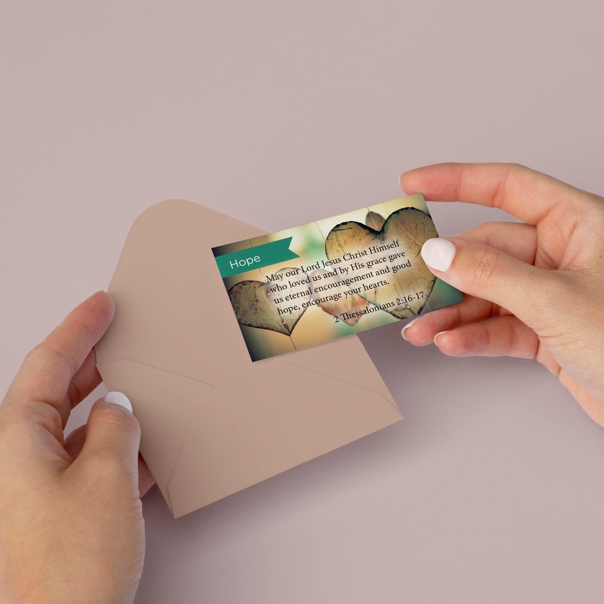 Inspirational Bible Verse Cards - 2 Thessalonians 2:16-17, Pack of 25 for Devotion & Study | Perfect for Christian Encouragement Gifts