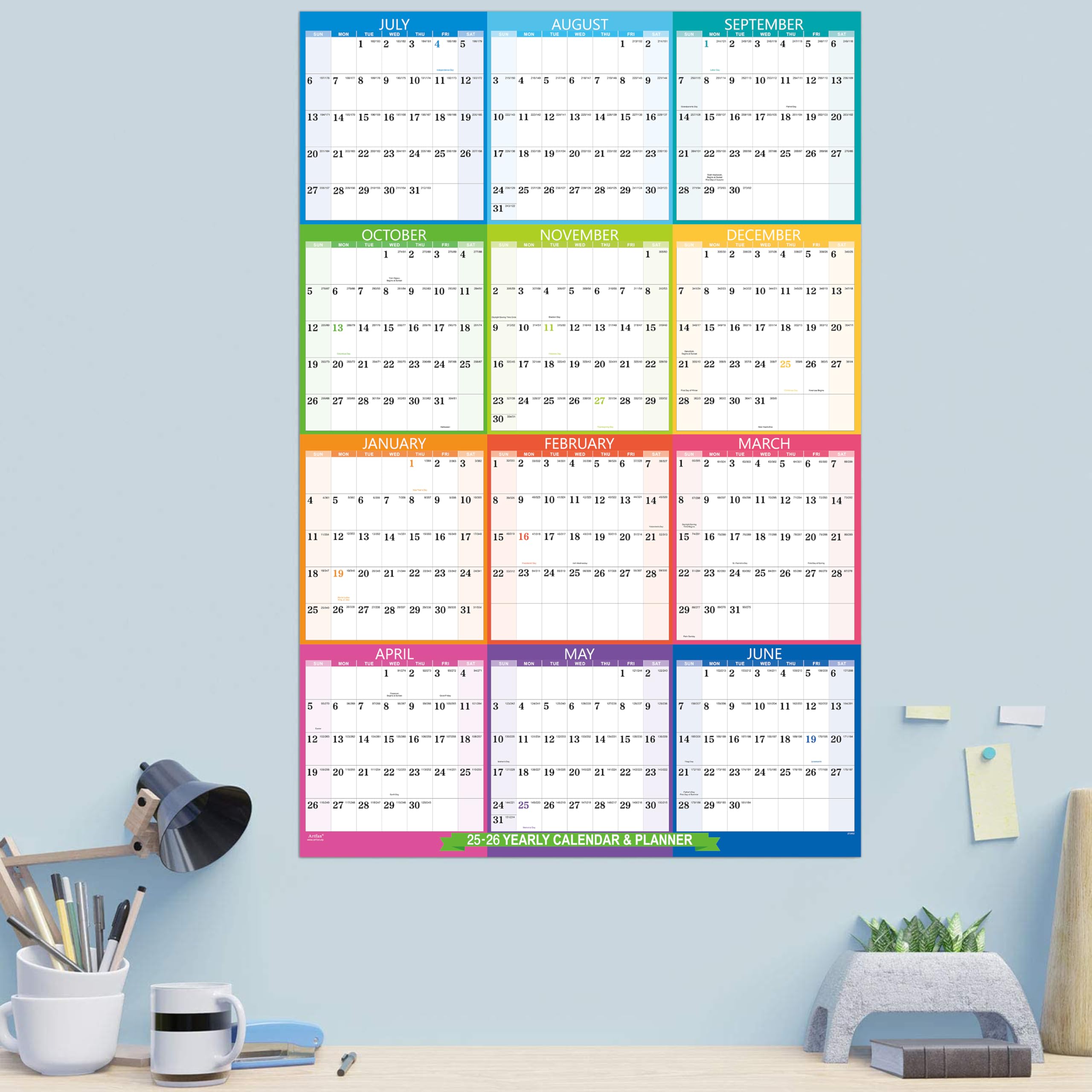 2025-2026 Large Wall Calendar (34.8