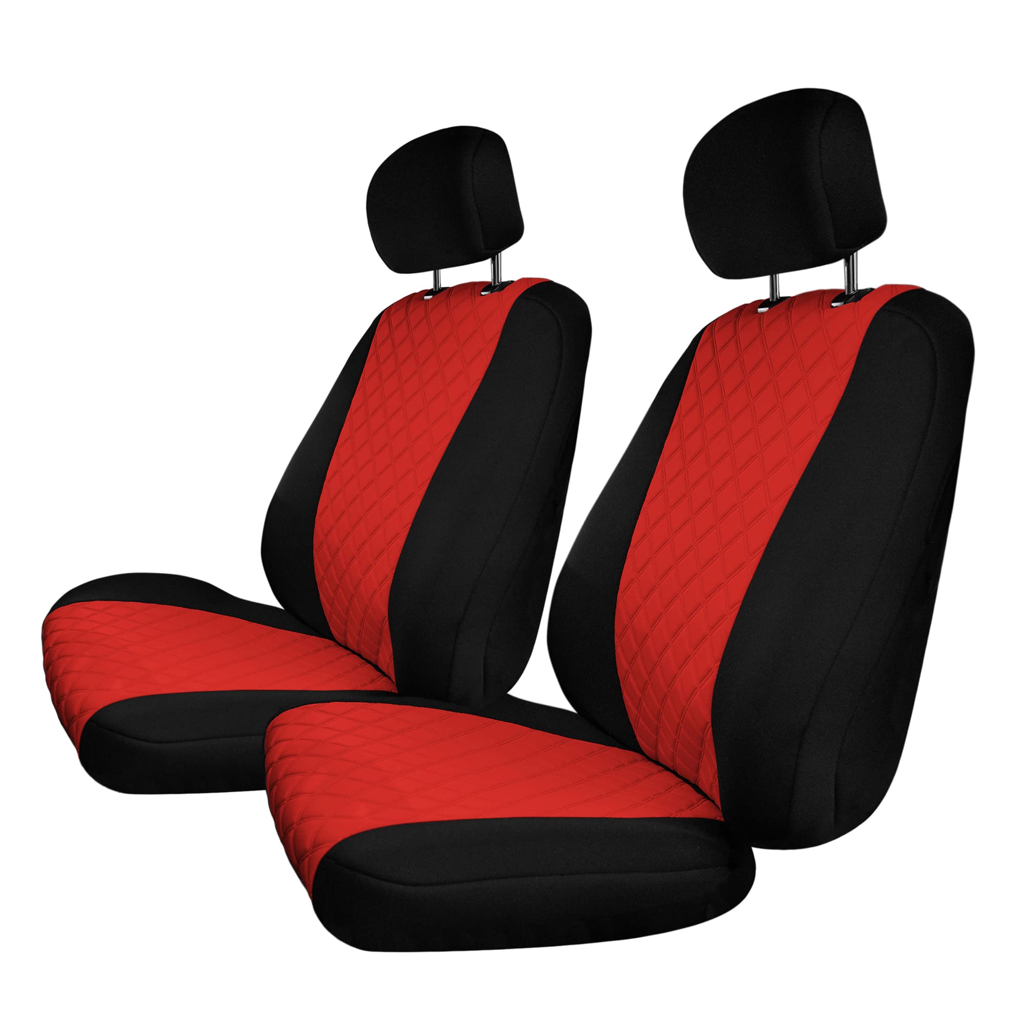 Custom Fit Neosupreme Seat Covers for Ford F150 XLT/Lariat/Raptor (2021-2023) - Water Resistant Neoprene Front Seat Covers with Red Interior Accessories | Perfect for Off-Roading, Daily Commuting & Truck Protection