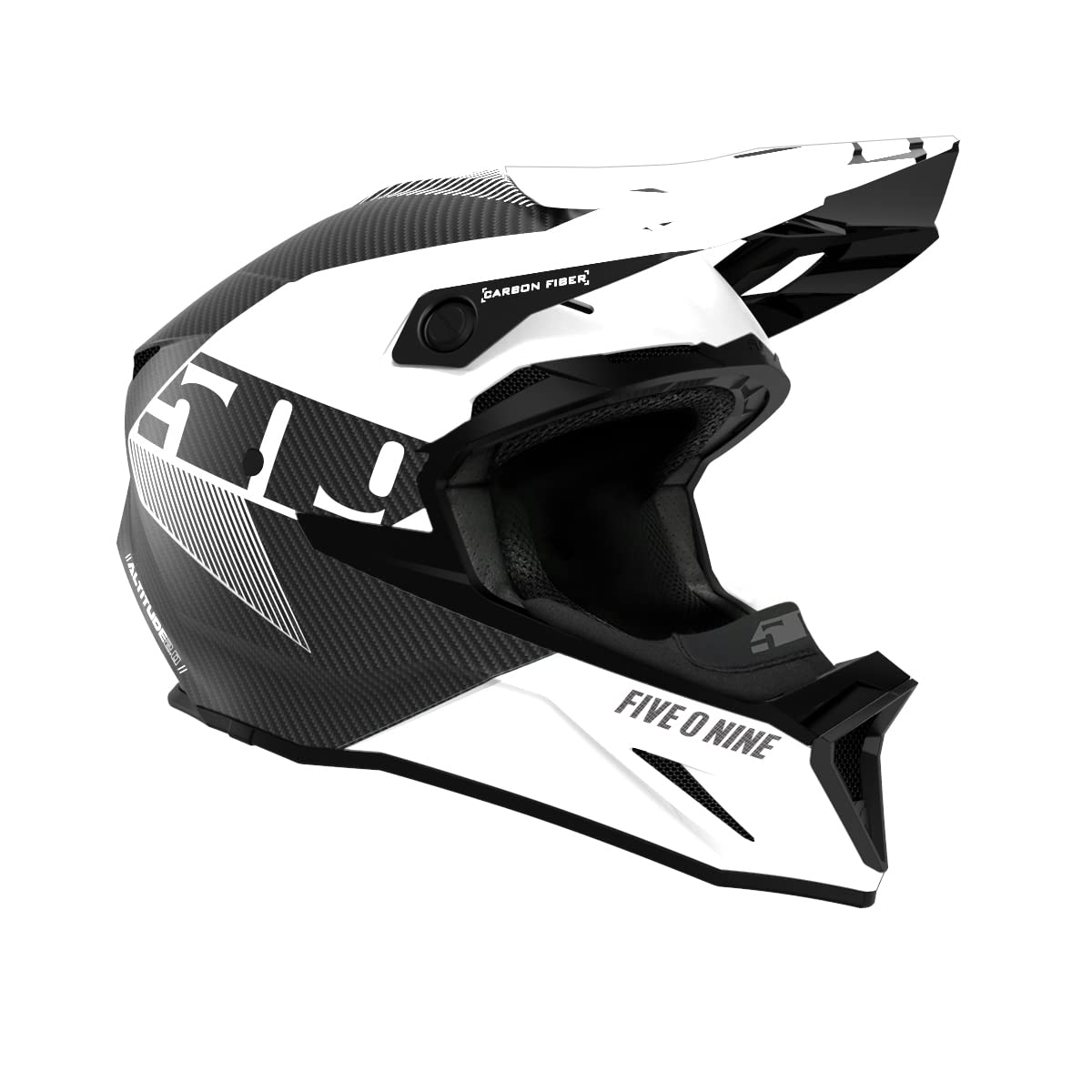509 Altitude 2.0 Carbon Fiber 3K Snowmobile Helmet - ECE Certified, High Airflow Design for Extreme Winter Sports & Snowmobiling Adventures