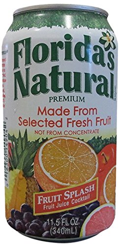 Florida's Natural Fruit Splash Juice Drink, 11.5 Oz (Pack of 24) - Refreshing Beverage for Kids Lunchboxes, Picnics & Summer Parties