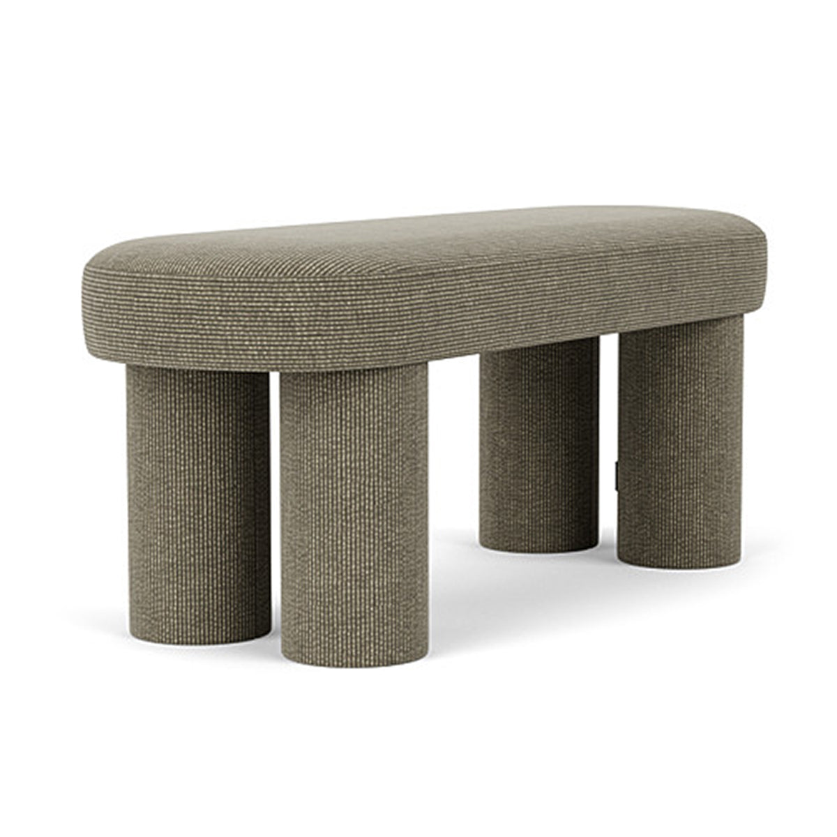 Charlie Velvet Bench - Luxurious Velvet Upholstered Bench with Sturdy Wooden Legs for Living Room, Bedroom, or Entryway Decor