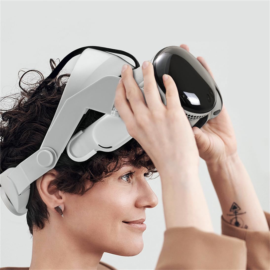 Adjustable Ergonomic Head Strap for Vision Pro - Lightweight VR Headset Brace for Comfort & Stress Relief - Perfect for Gaming, Movies & Virtual Meetings