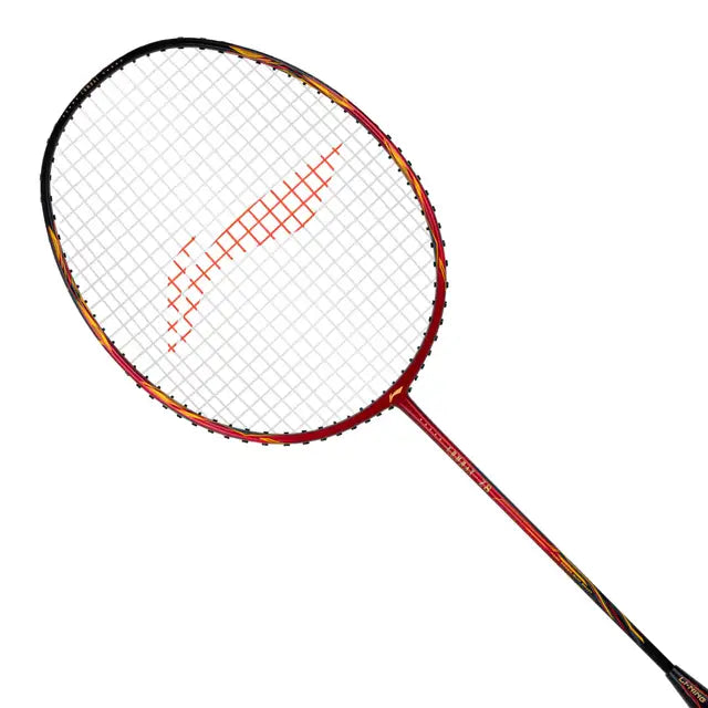 Li Ning Combat Z8 Badminton Racket - Lightweight 80g Carbon Fiber Badminton Racquet (Red/Black/Gold) for Professional & Recreational Players - Perfect for Tournaments, Training & Casual Play