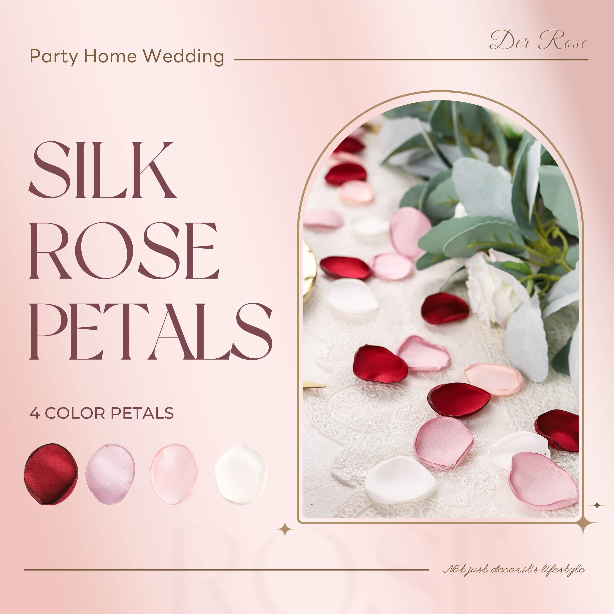 300pcs Artificial Silk Rose Petals - Realistic Flower Girl Scatter for Wedding Aisle, Centerpieces, Table Confetti, Party Favors & Home Decoration - Perfect for Weddings, Baby Showers, Romantic Events & DIY Crafts