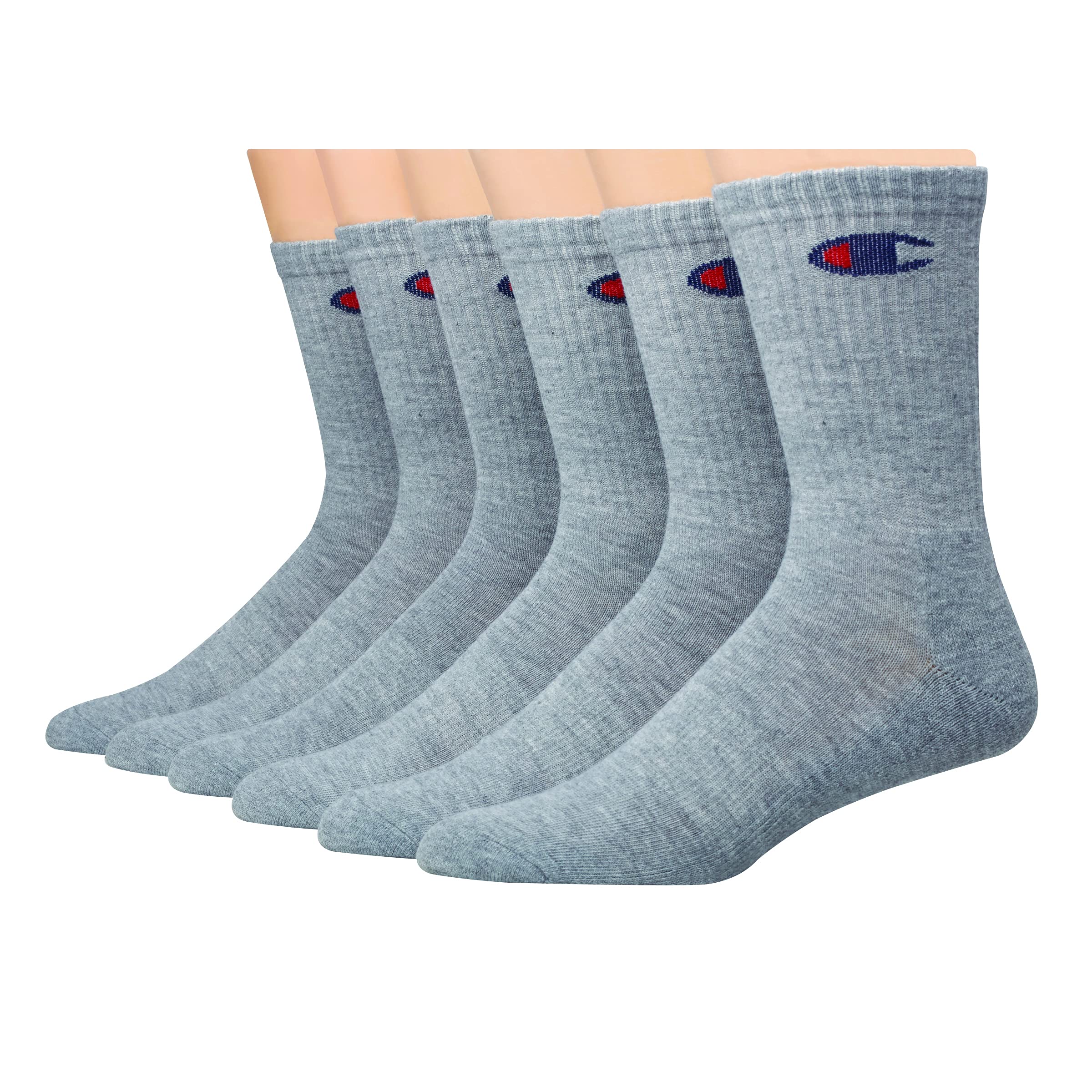 Champion Women's Moisture-Wicking Double Dry Socks - 6-Pack (Crew, Ankle & No Show) for Running, Workout & Everyday Comfort