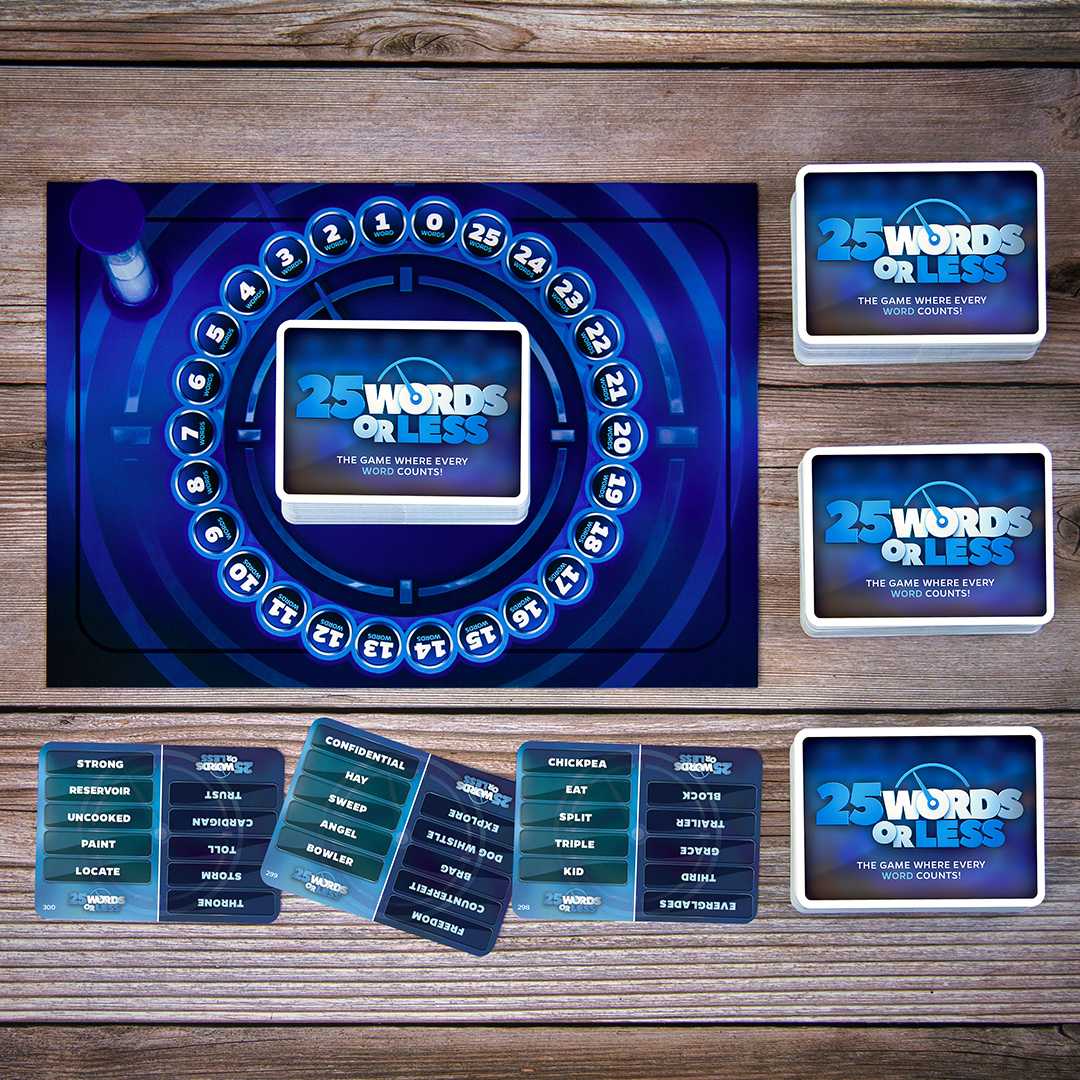 25 Words Or Less - Fun & Fast-Paced Family Board Game for Kids & Adults | Perfect for Parties, Game Nights & Travel | Improves Vocabulary & Quick Thinking