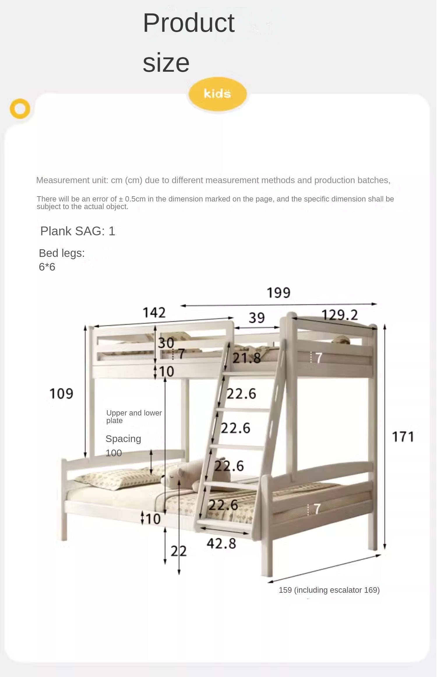 Solid Wood Beech & Birch White Detachable Bunk Bed for Kids - Perfect for Small Bedrooms, Guest Rooms & Space-Saving Kids' Rooms