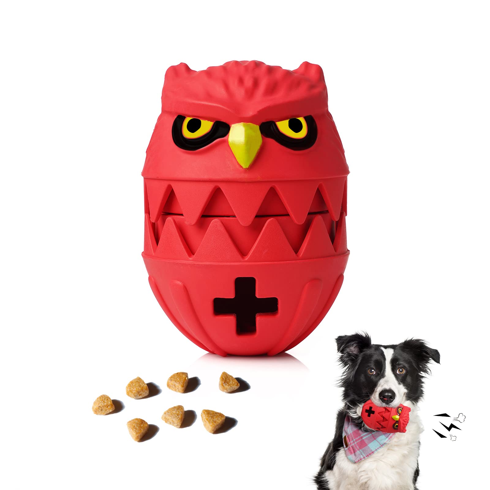 Durable Dog Chew Toys for Aggressive Chewers - Non-Toxic Natural Rubber Squeaky Toys for Small, Medium & Large Breed Dogs - Perfect for Playtime, Training & Teeth Cleaning