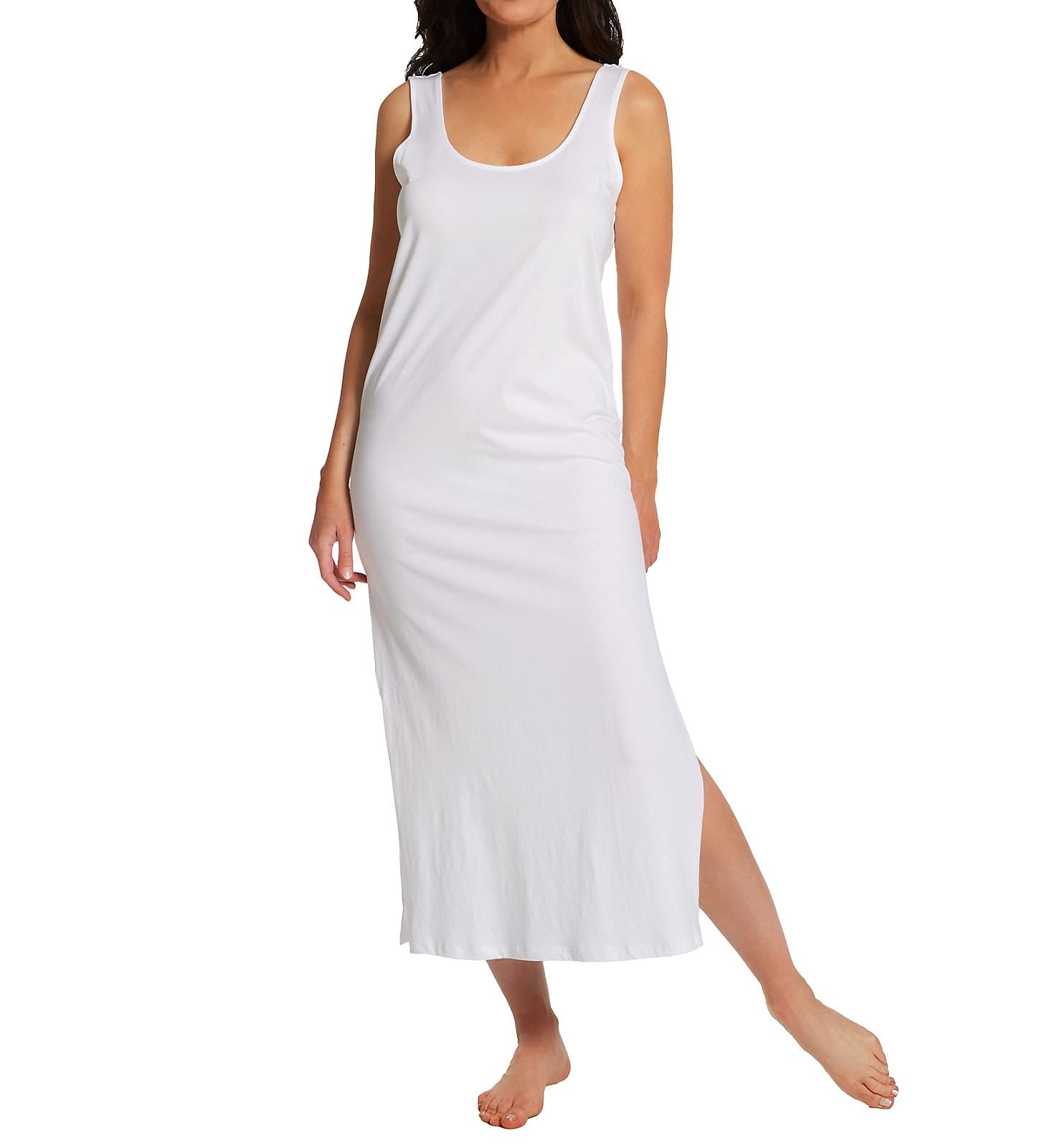 Women's Skin OJ908 Charlyse Maxi Tank Dress - Galaxy Print, White, Sizes XS to XL | Perfect for Summer Beach Outings, Casual Wear & Boho Fashion