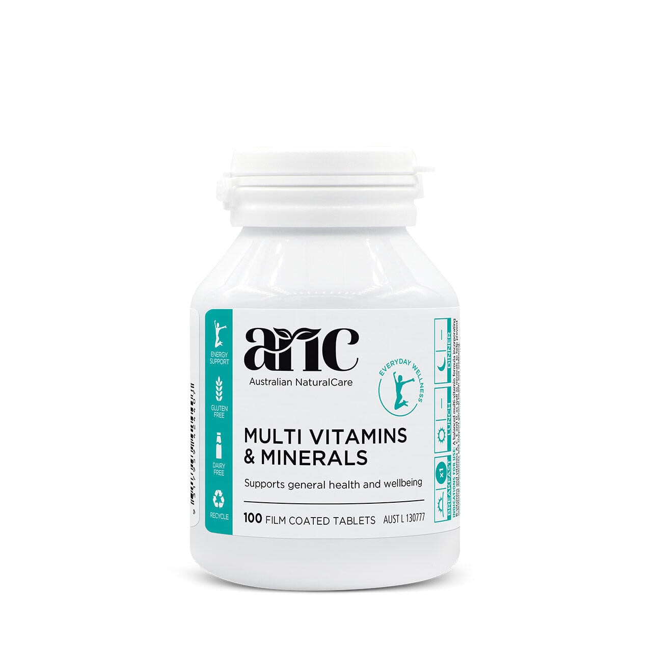 Australian Natural Care Multi Vitamins & Minerals 100 Tablets - Essential Daily Supplement for Energy, Immunity & Overall Health - Perfect for Busy Lifestyles & Active Adults