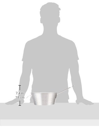 Winco 10-Inch Aluminum Spaghetti Strainer - Medium Size Pasta Colander for Kitchen, Cooking & Draining Pasta, Vegetables & Fruits - Durable & Lightweight