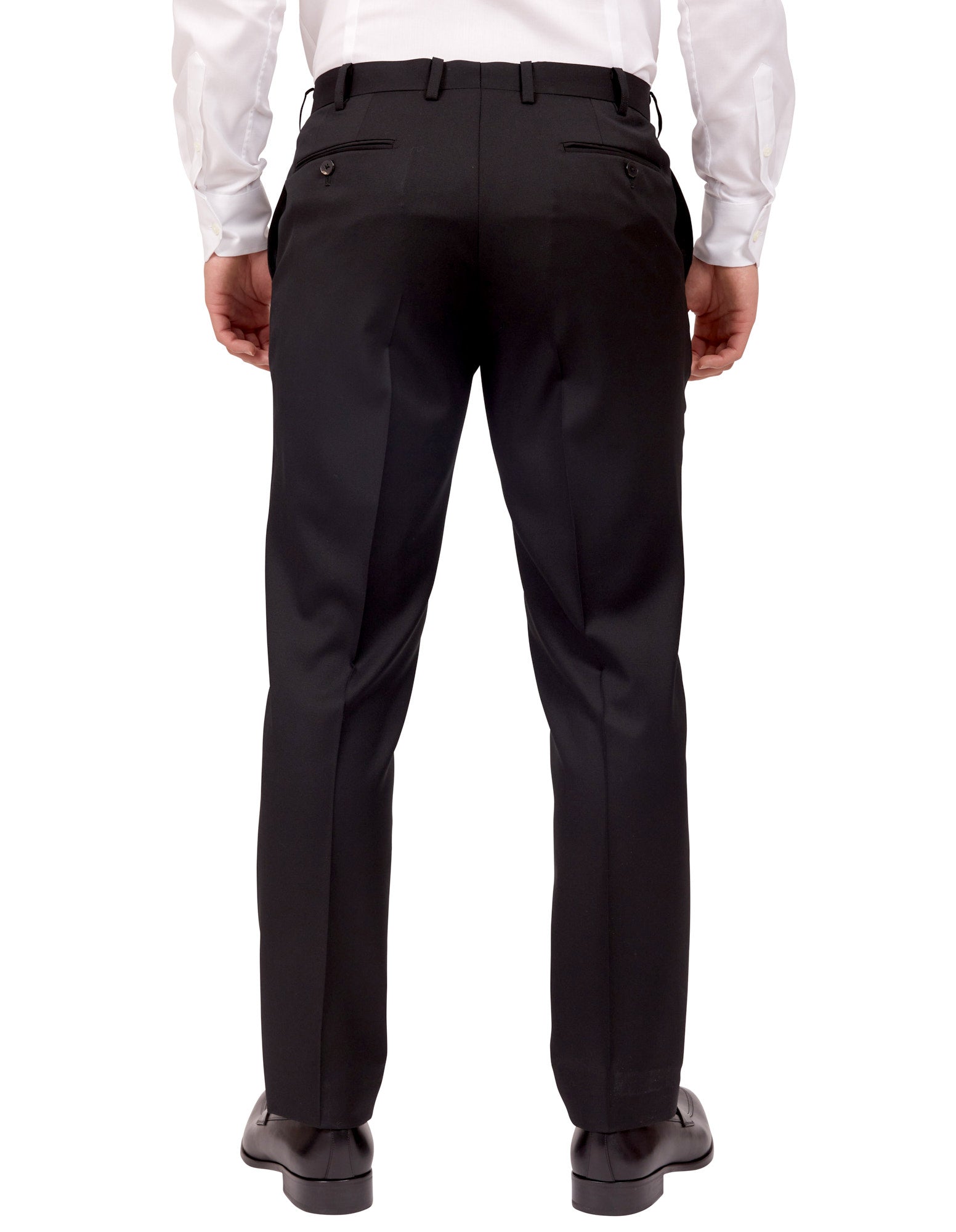 HENRY SARTORIAL Men's Graduate Formal Suit - Black Peak Lapel Business Suit for Weddings & Job Interviews - Size Large (LG)