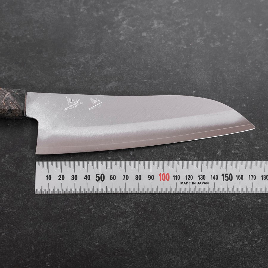 Premium Santoku Knife 180mm - VG-10 Stainless Steel Blade with Polished Marbled Maple Handle - Perfect for Slicing, Dicing & Chopping Vegetables, Meat & Fish - Japanese Kitchen Knife for Home Chefs & Cooking Enthusiasts