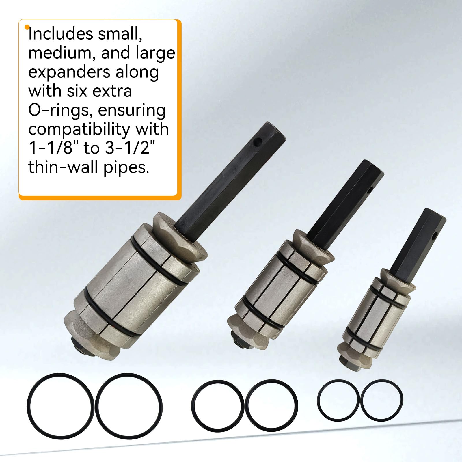3PCS Car Tail Pipe Expander Tool Kit (1-1/8