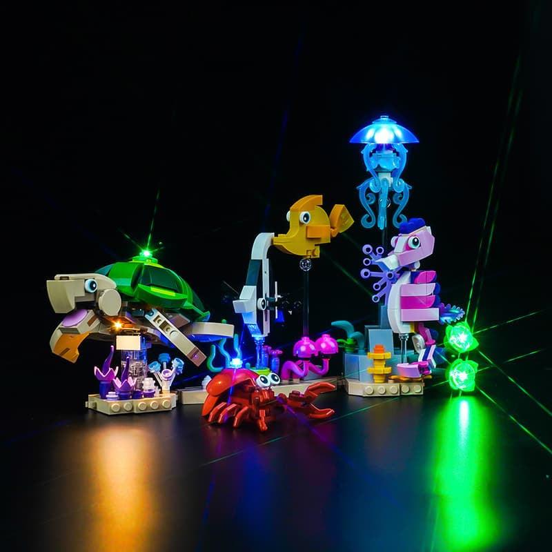 LEGO Creator 3 in 1 Sea Animals 31158 Light Kit - LED Lighting Set for LEGO Building Blocks - Perfect for Night Display & Room Decoration
