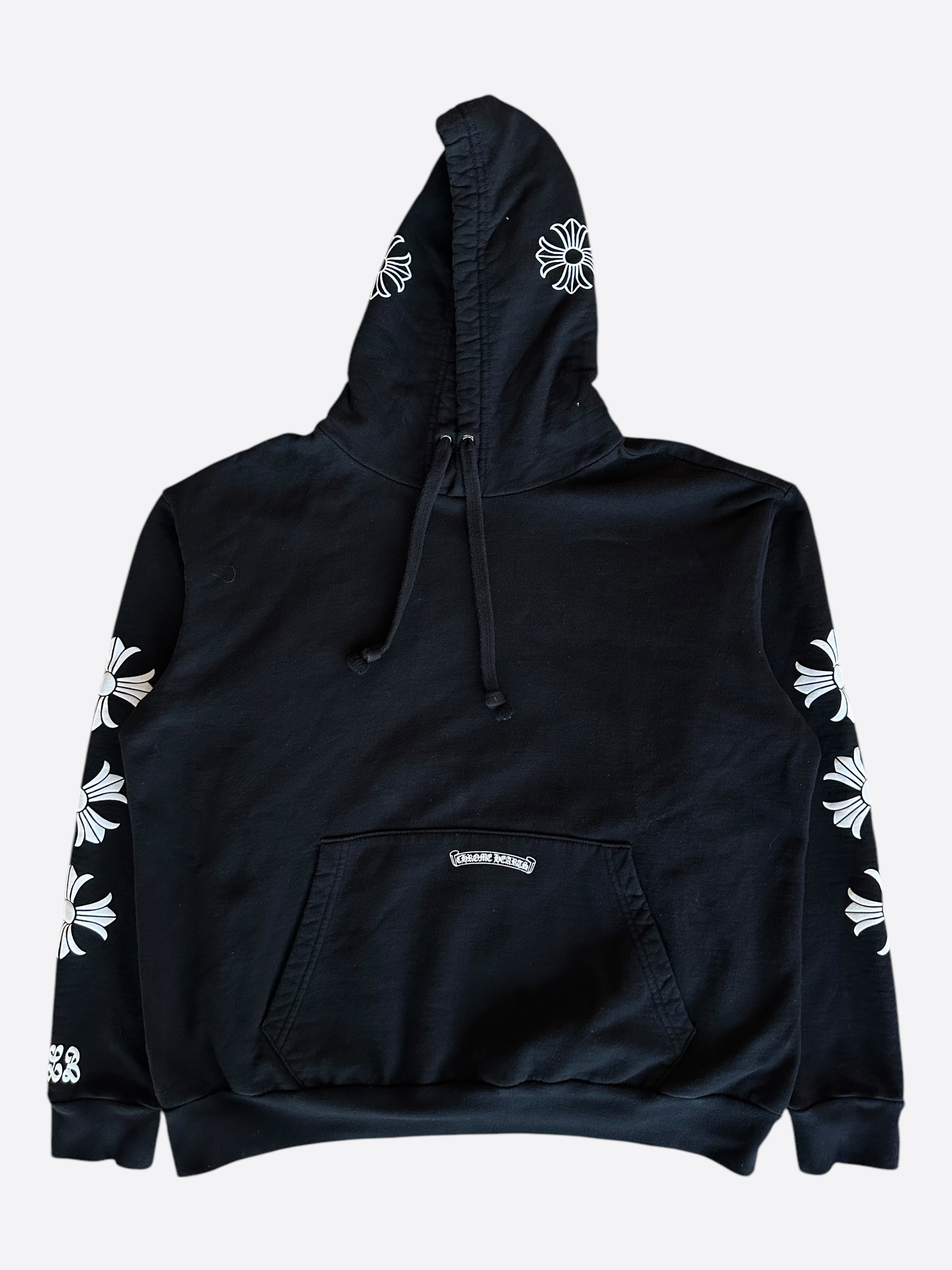 Chrome Hearts Drake Black & White Certified Horseshoe Logo Hoodie - Stylish Streetwear for Men & Women | Perfect for Casual Outfits, Concerts, and Urban Fashion