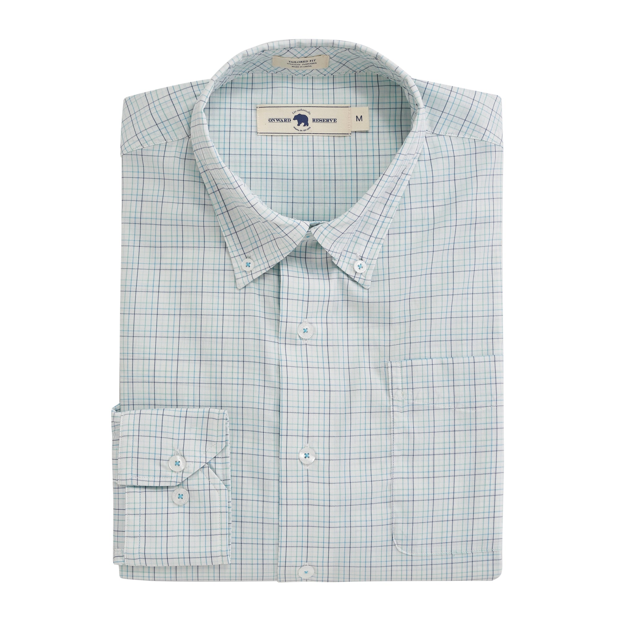 Carter Tailored Fit Performance Button Down Shirt for Men - Breathable & Comfortable Office & Casual Wear