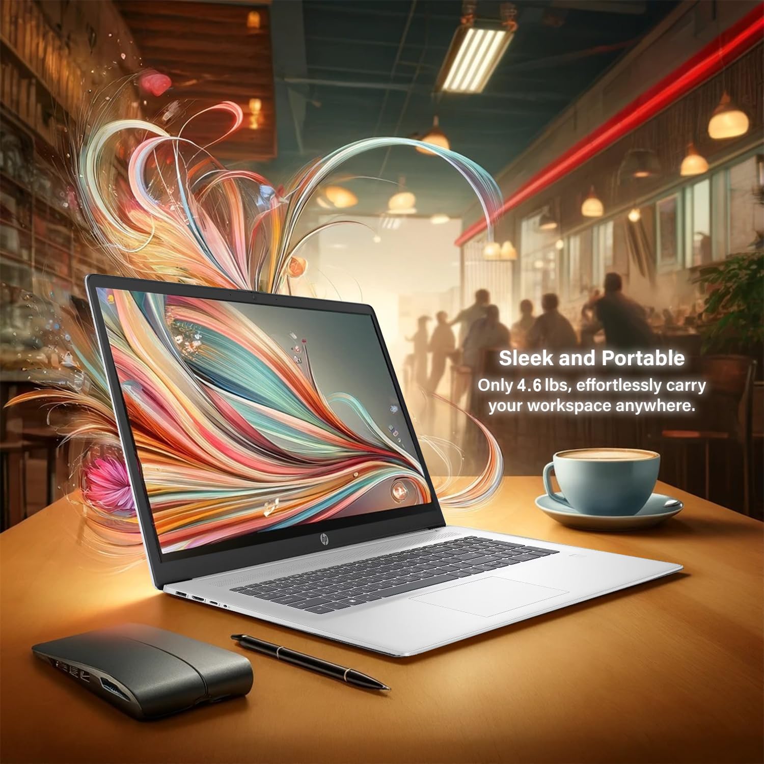 2025 New 17 Inch Laptop Computer - 32GB RAM, 1.5TB SSD (1TB PCIe + 512GB HP P500 Portable SSD), AMD Ryzen 5 7430U 6-Core Processor, Windows 11 Home with Microsoft 365 - Perfect for Gaming, Graphic Design & Remote Work