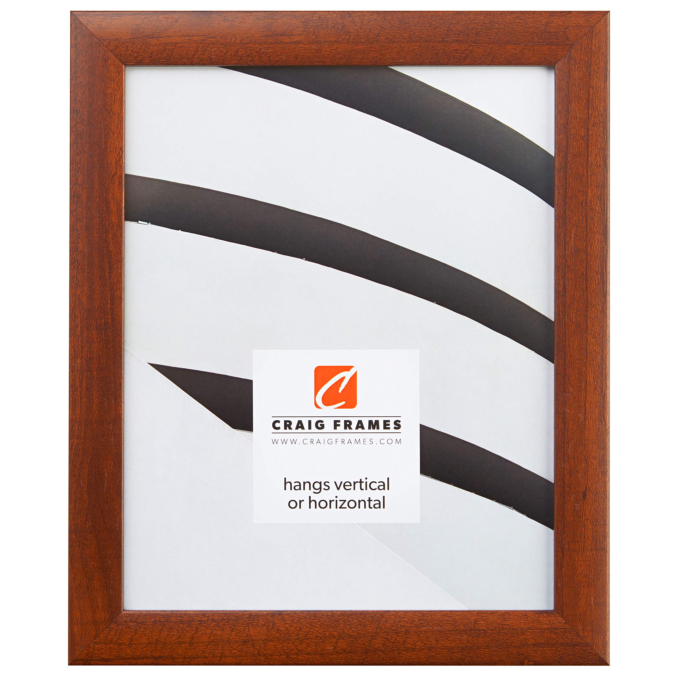 Craig Frames Contemporary 18x24 Inch Walnut Brown Picture Frame - Perfect for Wall Art, Photos, and Home Decor