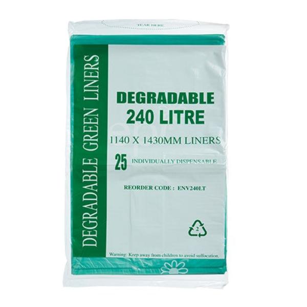 240Lt Heavy Duty Contractor Trash Bags - Green Bin Liners for Construction, Yard Waste & Large Debris - Extra Thick & Durable for Tough Jobs