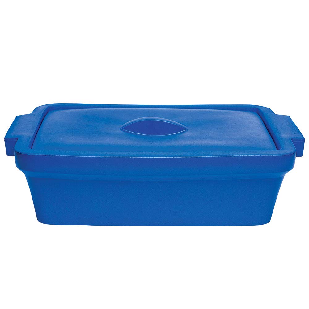 Large Blue Ice Pan with Lid – 9 Liter Stackable Ice Holder – Lightweight Leak-Proof Freezer Container – EVA Material for Dry Ice, Liquid Nitrogen & Chemical Solvents – Perfect for Labs, Catering & Outdoor Events