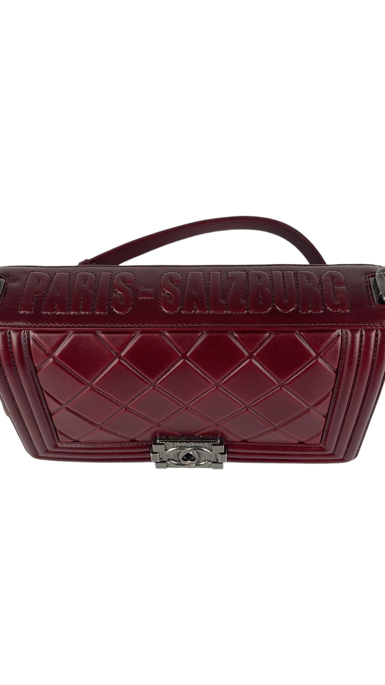 Chanel Old Medium Boy Bag in Burgundy Leather - Luxury Crossbody Handbag for Women, Perfect for Evening Events & Date Nights