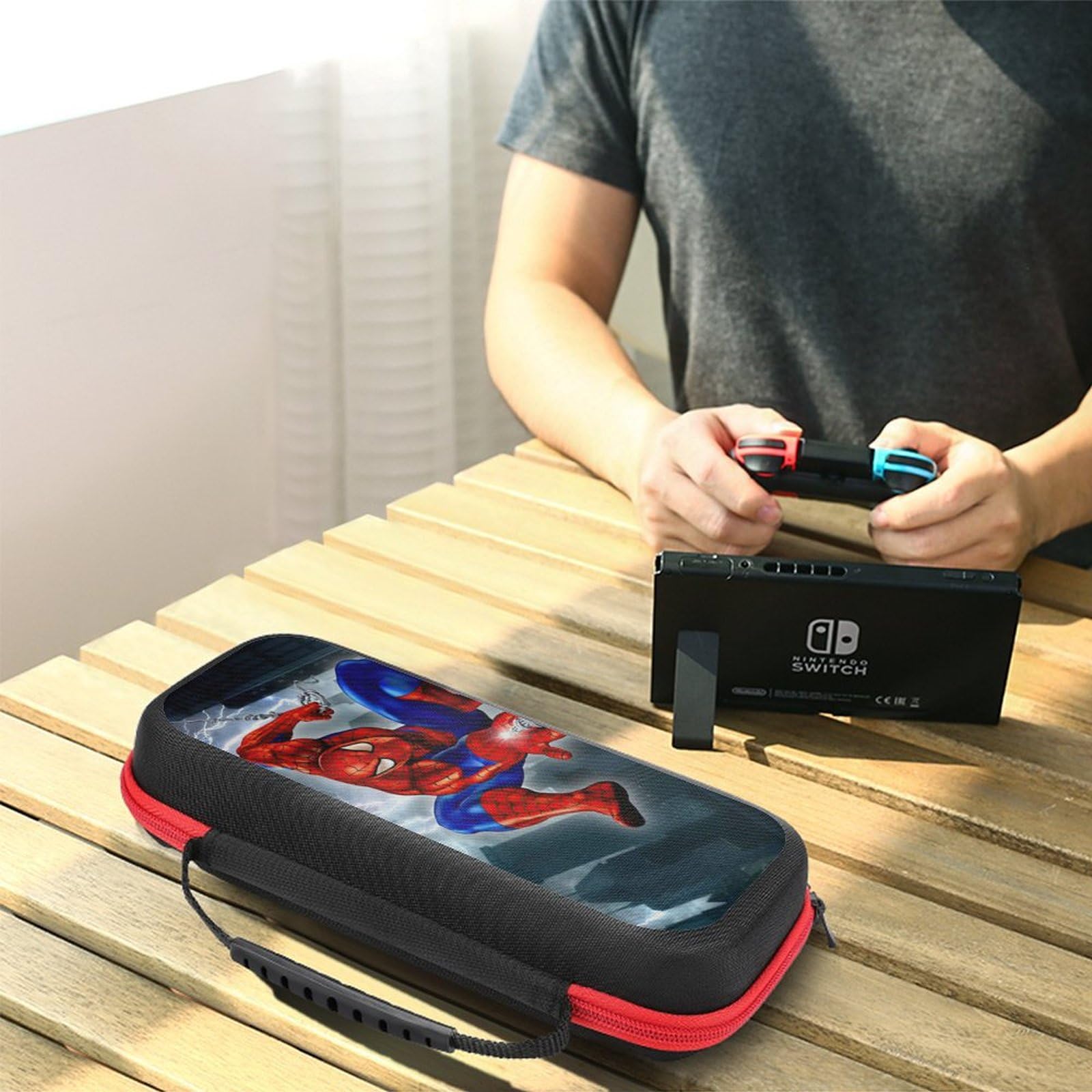 Premium Protective Case for Nintendo Switch & Switch OLED - Durable Travel Carrying Case with Extra Storage Space for Accessories | Perfect for Gaming on the Go, Travel Protection & Home Storage
