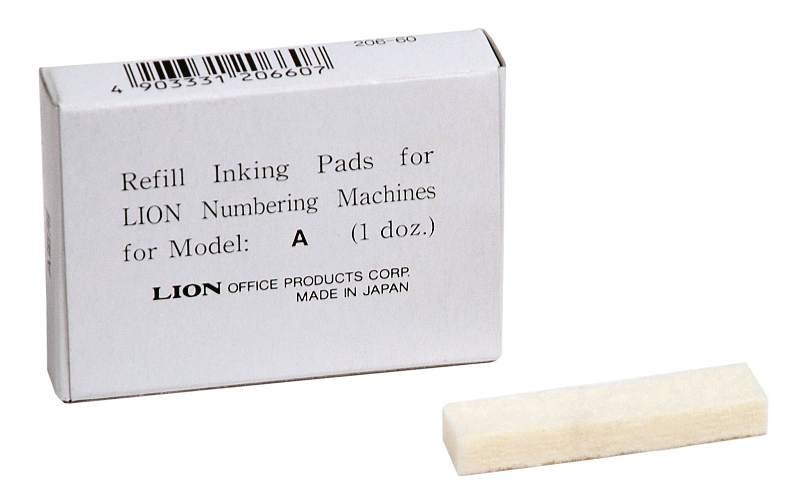 Lion Replacement Ink Pad for A Model Automatic Numbering Machines - 12 Pads per Box (PAD-A) | Ideal for Office, Banking, and Document Numbering Tasks