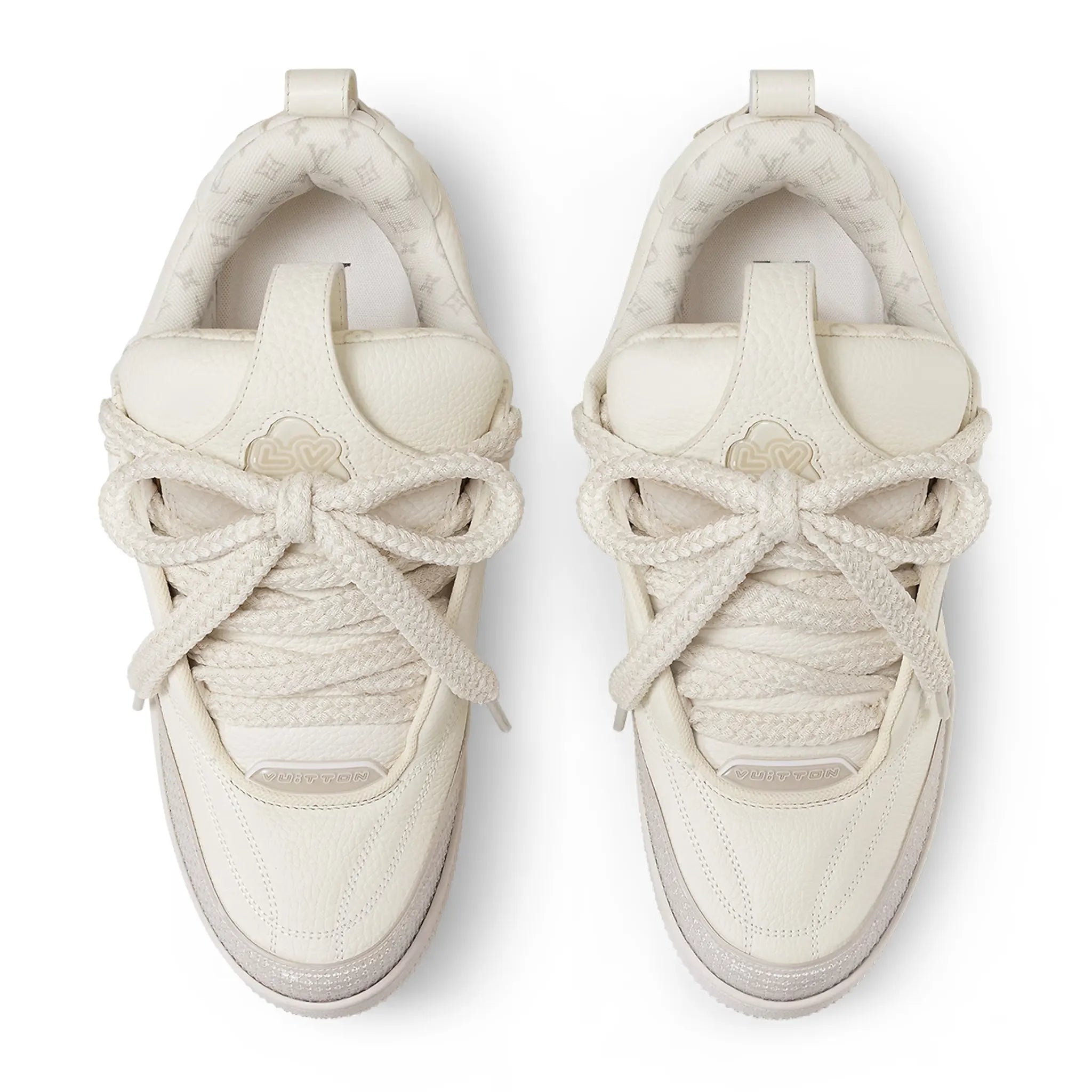Authentic Louis Vuitton LV Skate Trainer White Leather Sneakers - Men's Luxury Fashion Shoes for Casual Wear & Street Style