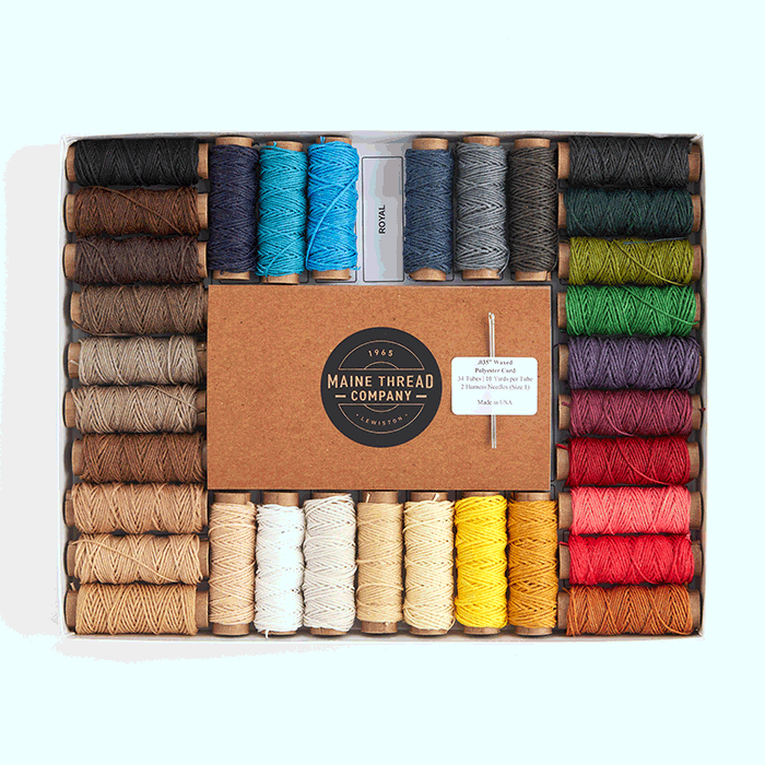 Maine Thread Company Twisted Waxed Polyester Cord Set - Strong & Durable for Crafts, Jewelry Making, DIY Projects & Outdoor Gear Repair