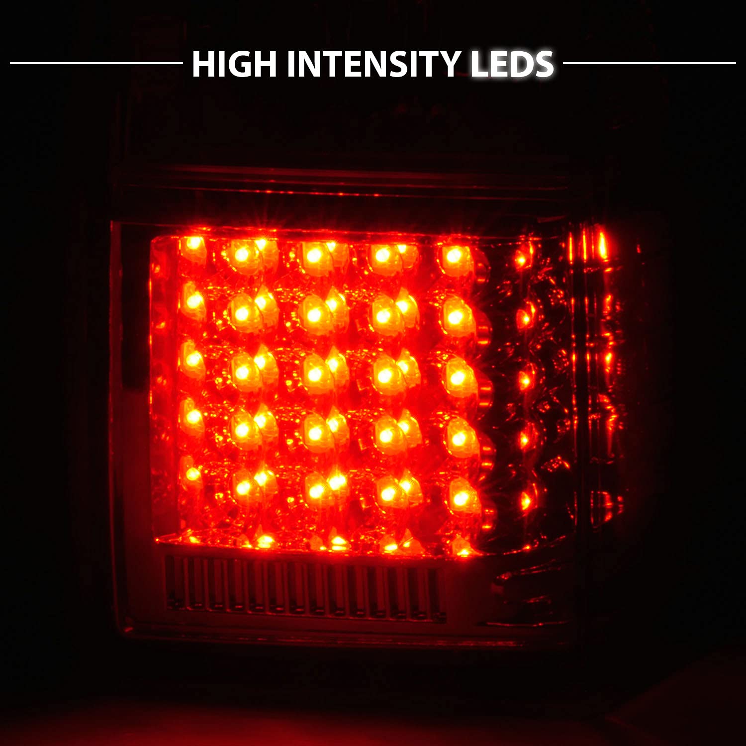 2007-2017 Ford Expedition LED Brake Tail Lights - Clear Red Replacement Bulbs for Passenger & Driver Side | Enhanced Night Visibility & Safety