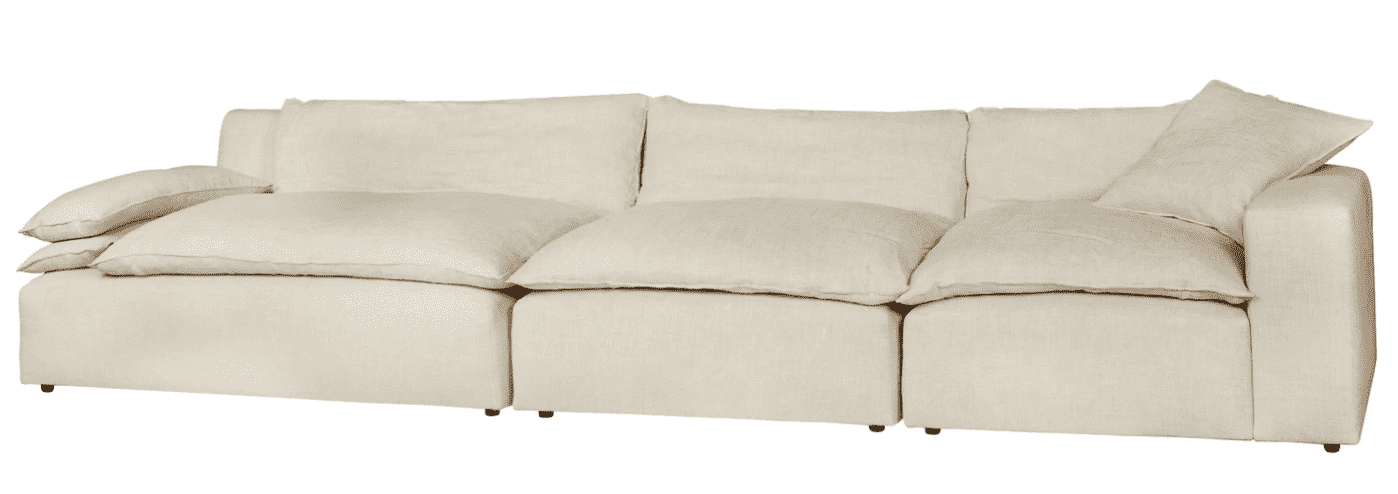 St Armands 3-Piece 165-Inch Modern L-Shaped Sectional Sofa Set with Reversible Chaise - Perfect for Living Room, Family Room, and Open Concept Spaces