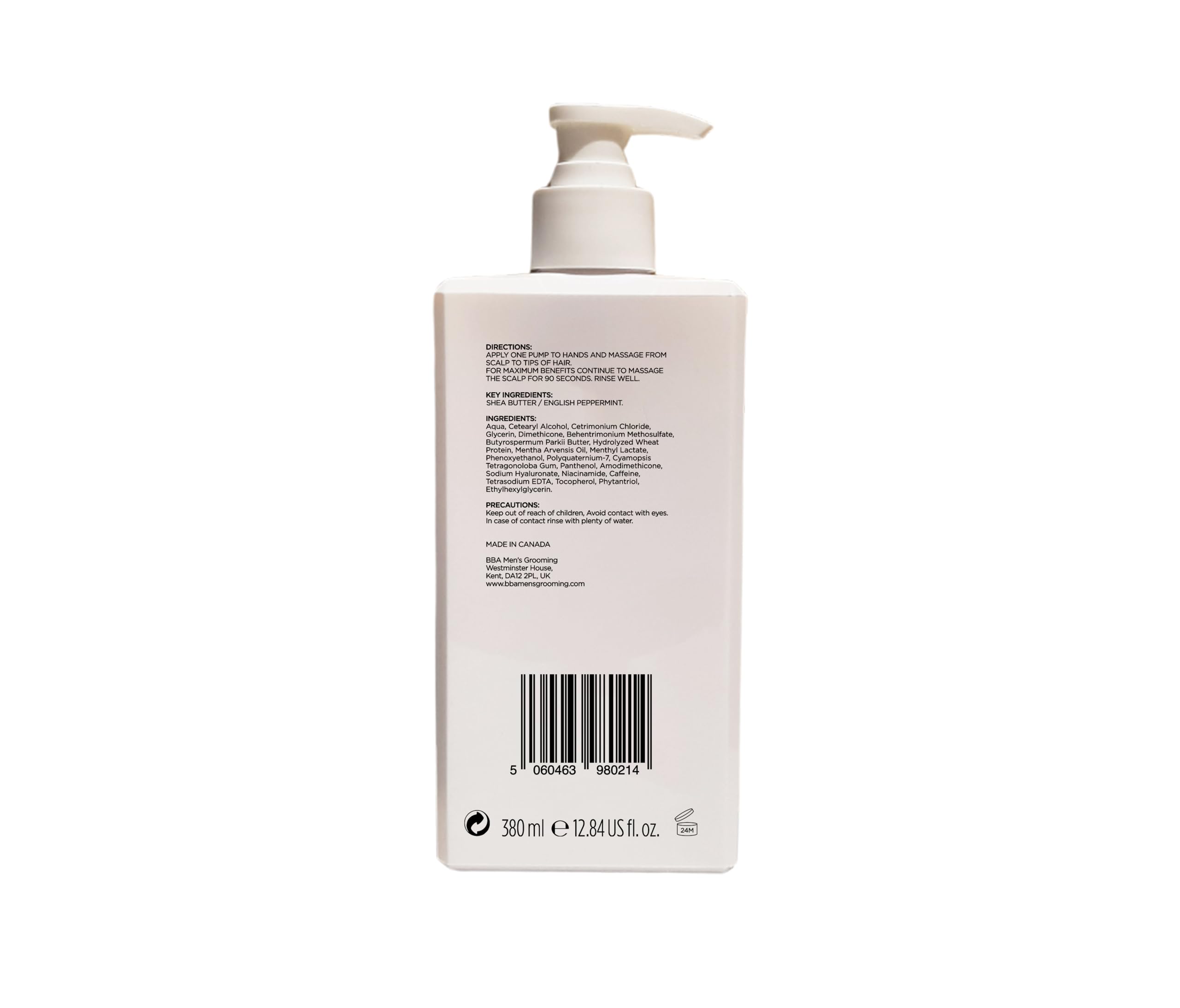 BBA Stimulating Conditioner 380ml (12.84 fl oz) - Hair Growth & Scalp Care for Men - Professional Barber Quality - Ideal for Thinning Hair & Daily Use