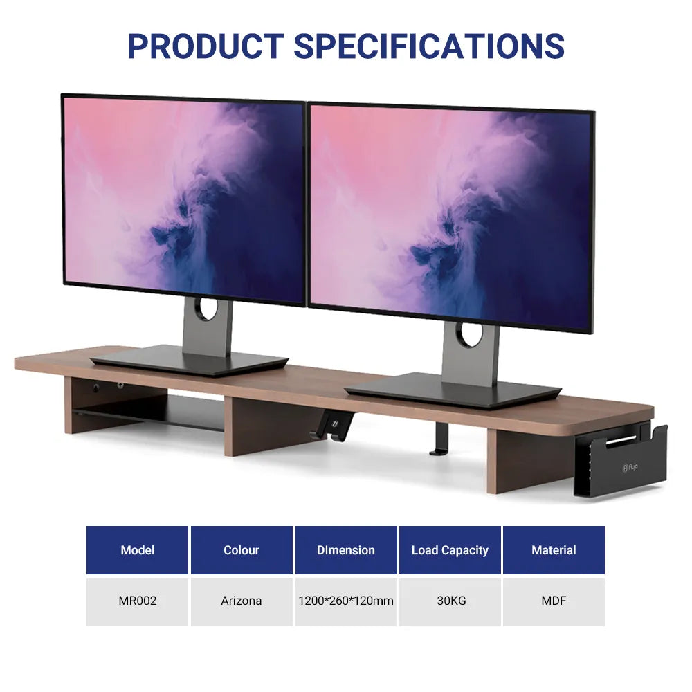 Ergonomic Monitor Stand Riser - Adjustable Laptop & Computer Screen Holder for Desk - Perfect for Home Office, Gaming & Workspace Setup