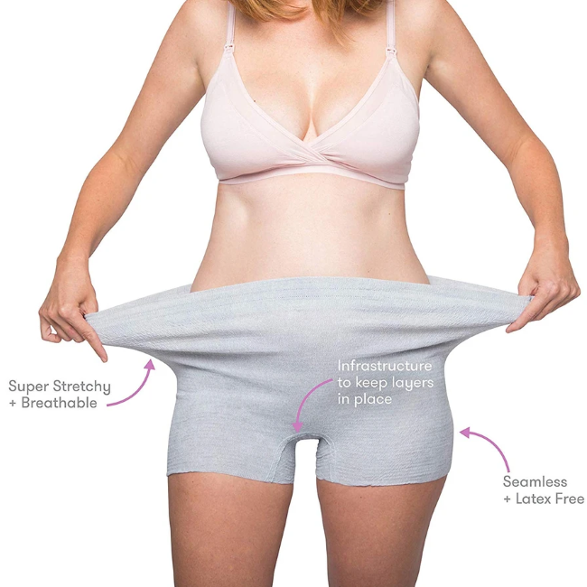 Fridamom Postpartum Underwear Disposable Boyshort Briefs - 8 Pack for Women | Soft & Breathable Postpartum Recovery | Ideal for Hospital, Maternity & Post-Birth Comfort