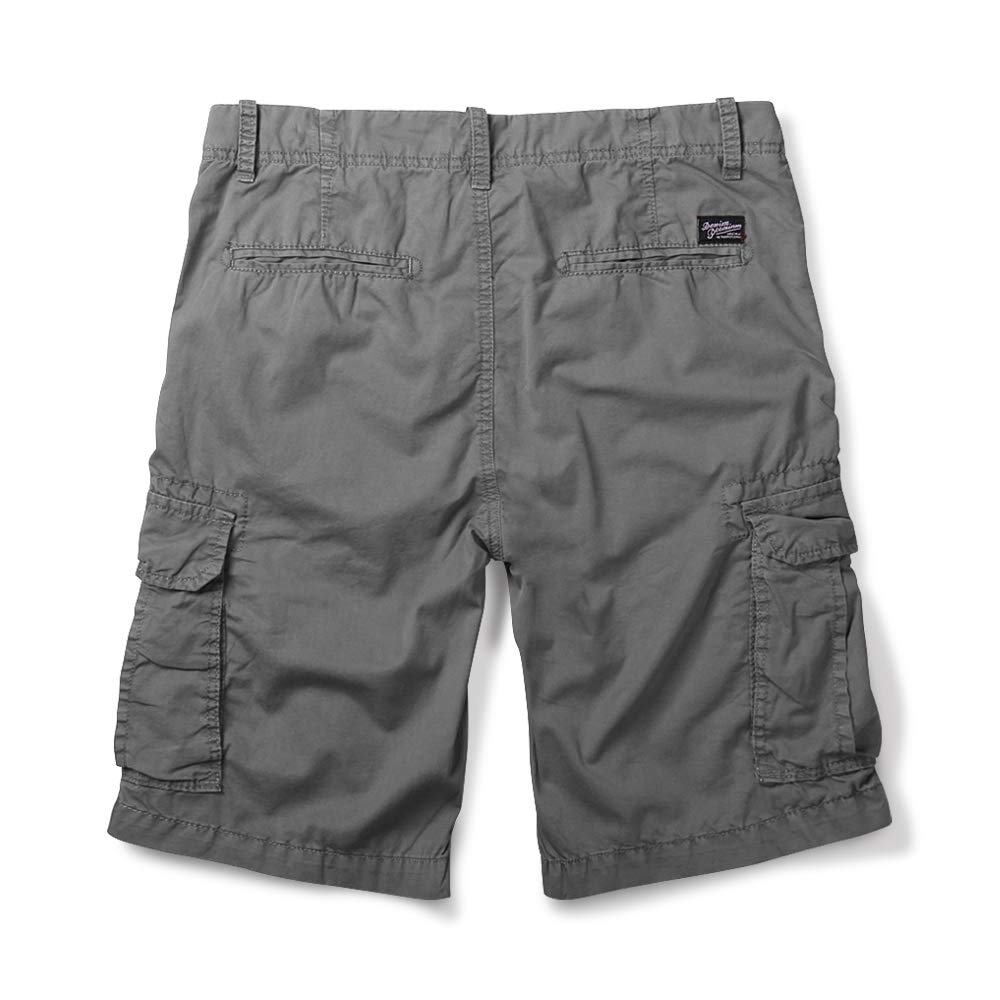 OCHENTA Men's Lightweight Cargo Shorts - Breathable Cotton Casual Shorts with Multiple Pockets for Outdoor, Hiking, Travel & Summer Activities (No Belt Needed)