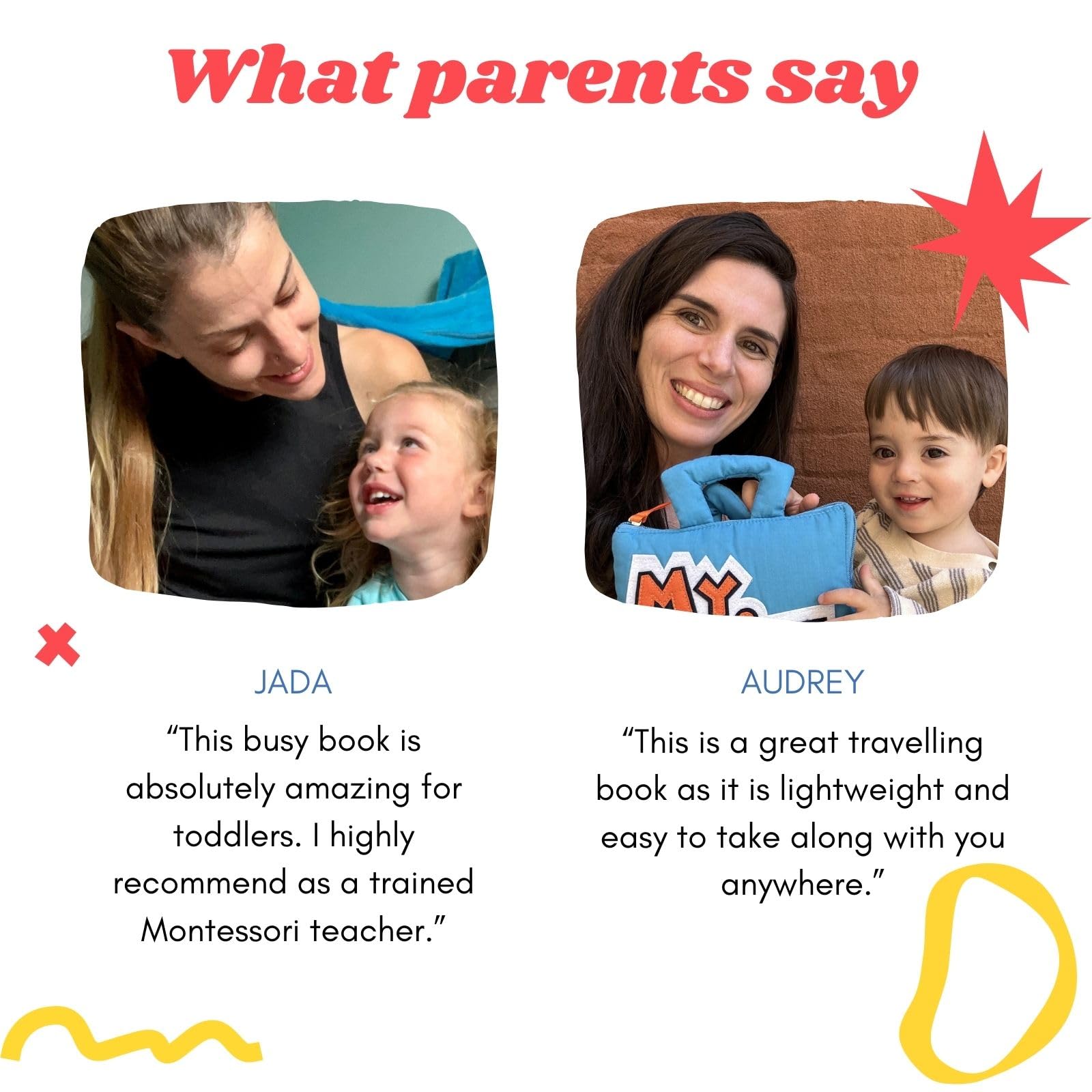 My Quiet Book for Toddlers - Montessori Busy Board Activity Book for Airplane & Car Travel, Educational Toys for 1 2 3 4 Year Old Girls & Boys - Perfect Easter Basket Stuffers, Birthday Gifts & Travel Toys for Kids Ages 2-4 | Great for Long Flights, Road Trips & Quiet Playtime