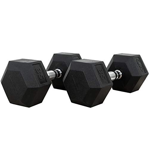 J: 35 lb Dumbbells (2)