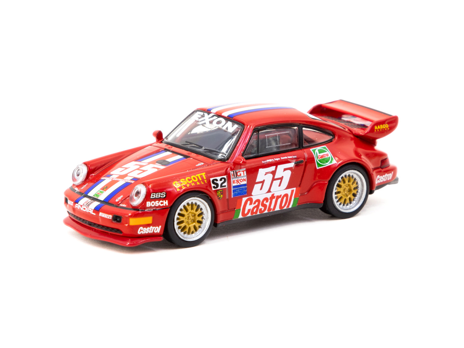 Schuco 1/64 Scale Diecast Porsche 911 RSR 3.8 Model Car - Red | Collectible Miniature Sports Car for Display, Gifts & Racing Enthusiasts