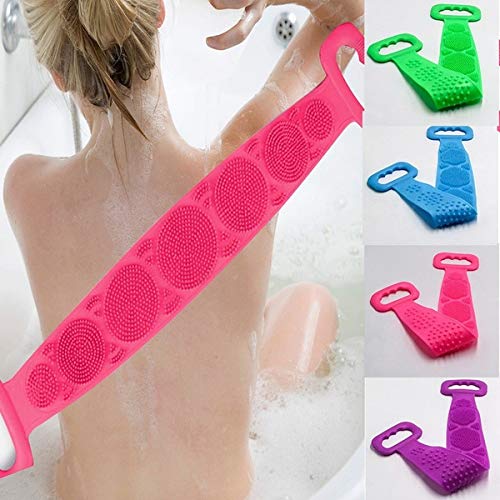 K Kudos Silicone Body Scrubber - Dual-Side Exfoliating Brush for Deep Skin Cleaning & Massage - Perfect for Shower & Spa (2Pcs)