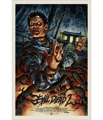 Evil Dead 2 Movie Poster - Jason Edmiston Limited Edition Art Print - Horror Film Collectible for Home Theater & Man Cave Decor