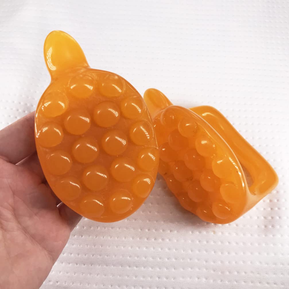 Uonlytech Handheld Massager - Resin Gua Sha Scraper for Neck, Shoulder, Back & Face Relief - Portable Pressure Point Massager for Muscle Tension & Pain - Perfect for Home, Office & Travel Use (Orange)